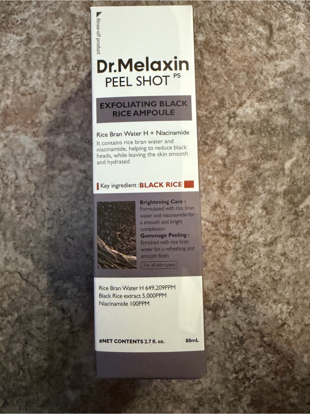 Dr. Melaxin Peel Shot Exfoliating Black Rice Ampoule